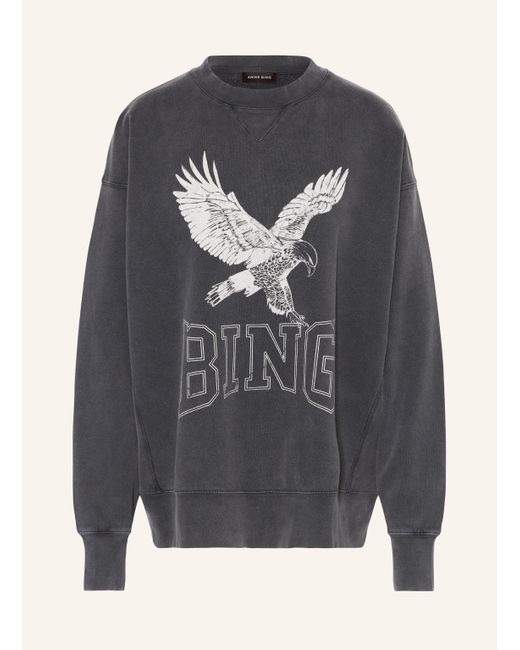 Anine Bing Gray Oversized-Sweatshirt