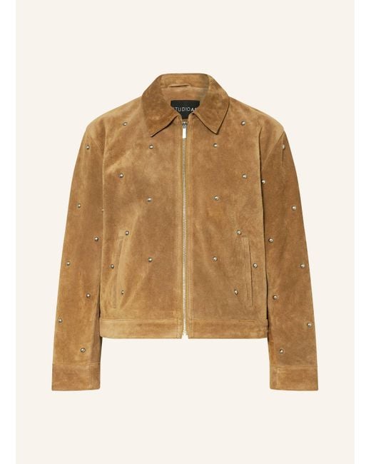 STUDIO AR Natural Lederjacke TINA mit Nieten