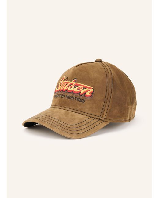 Stetson Leder-Cap in Natural für Herren
