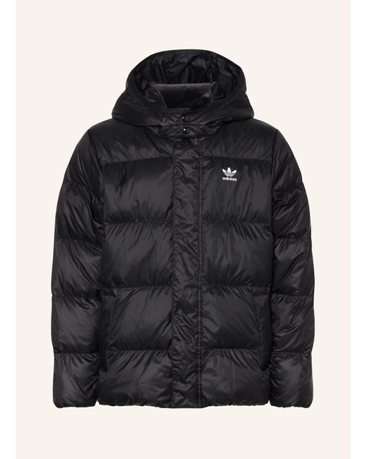 Adidas Originals Black Daunenjacke ELO mit abnehmbarer Kapuze