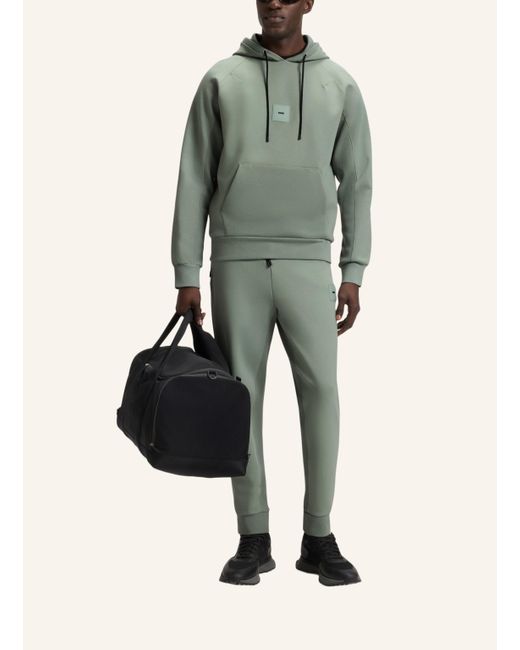 Boss Sweatshirt SOODY RIB Regular Fit in Green für Herren