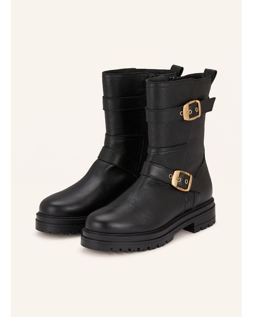 Pertini Black Biker Boots