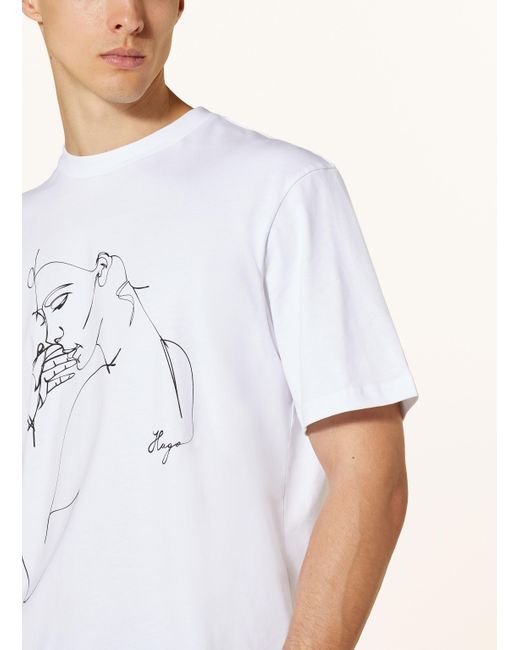 HUGO T-Shirt DAXIMIKO in Natural für Herren