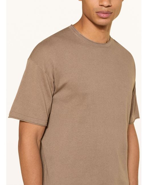 NN07 Strickshirt RYAN mit Leinen in Natural für Herren