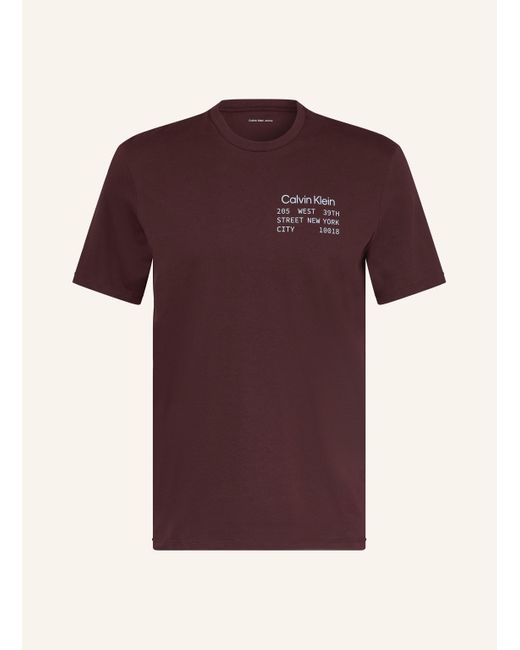 Calvin Klein T-Shirt in Red für Herren