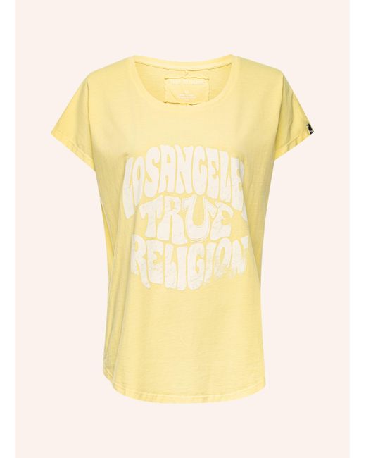 True Religion Yellow T-Shirt LOSANGELES