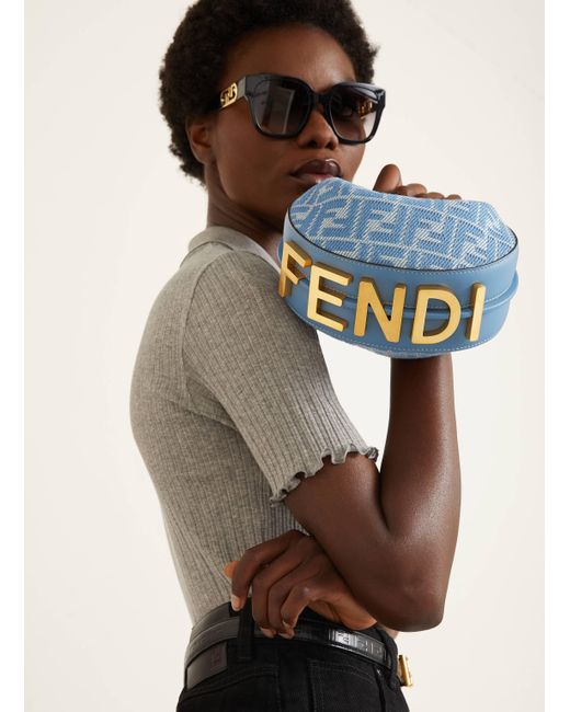 Fendi Blue Hobo-Bag GRAPHY MINI