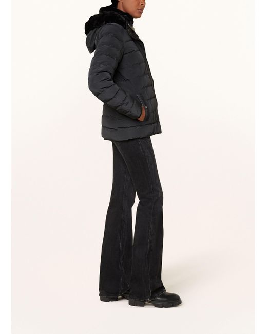 Wellensteyn Black Steppjacke SANTORIN SANT mit DUPONTTM SORONA®-Isolierung und abnehmbarem Kunstfell