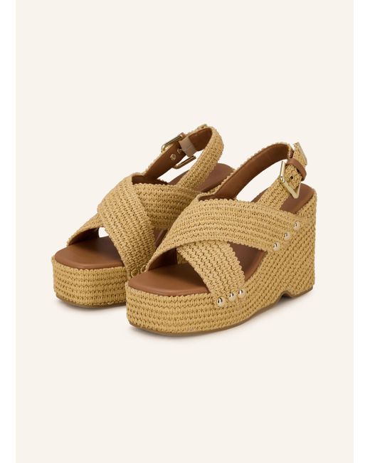 Maje Natural Plateau-Wedges mit Nieten