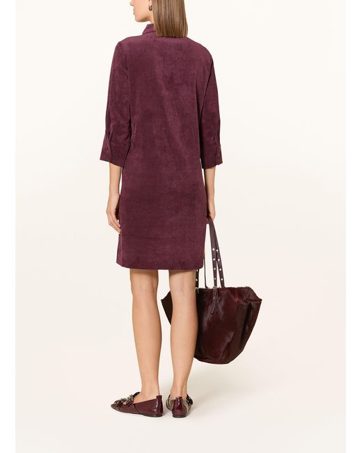 BETTY&CO Purple Cordkleid mit 3/4-Arm
