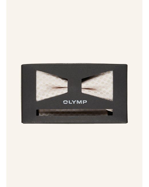 Olymp Set: Fliege und Einstecktuch in Natural für Herren