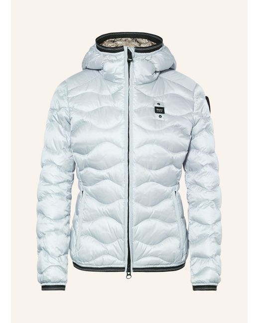 Blauer Blue Daunenjacke CAMELIA mit Schmucksteinen