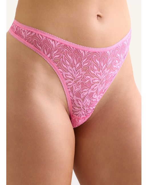 erlich textil Pink Iconic Lace String aus nachhaltiger Spitze - atmungsaktiv