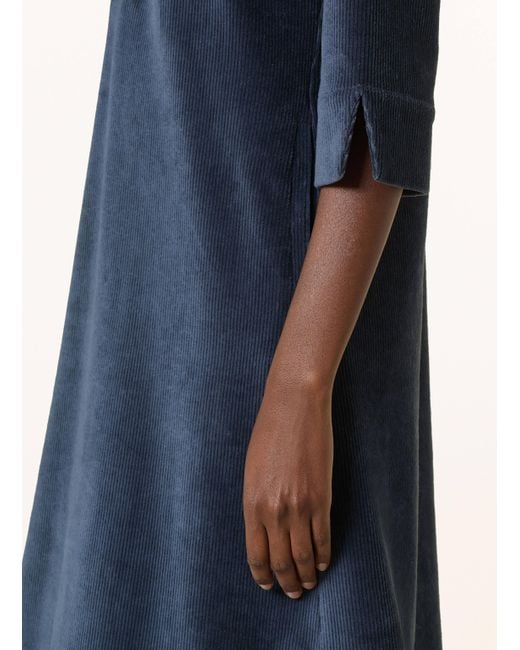 CATNOIR Blue Hemdblusenkleid aus Cord mit 3/4-Arm