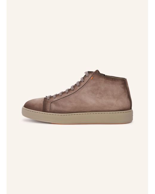 Santoni High-Top-Sneaker DUMP in Brown für Herren