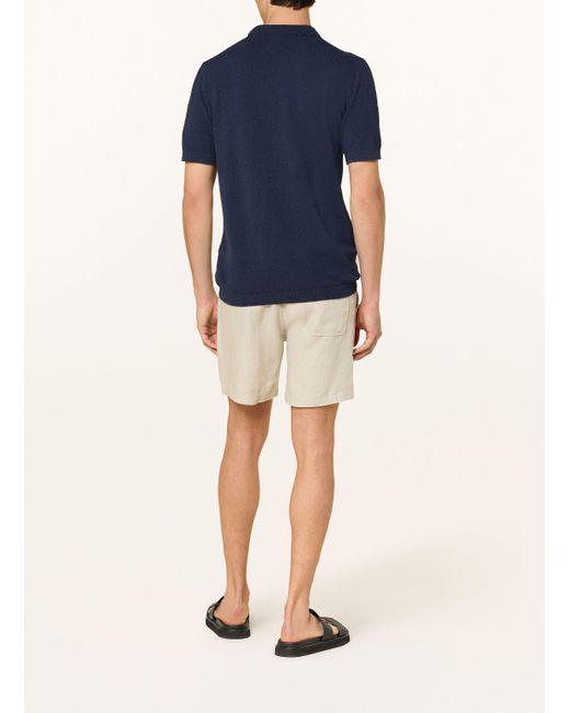 MOS MOSH Gallery Bouclé-Poloshirt MMGKYLE in Blue für Herren