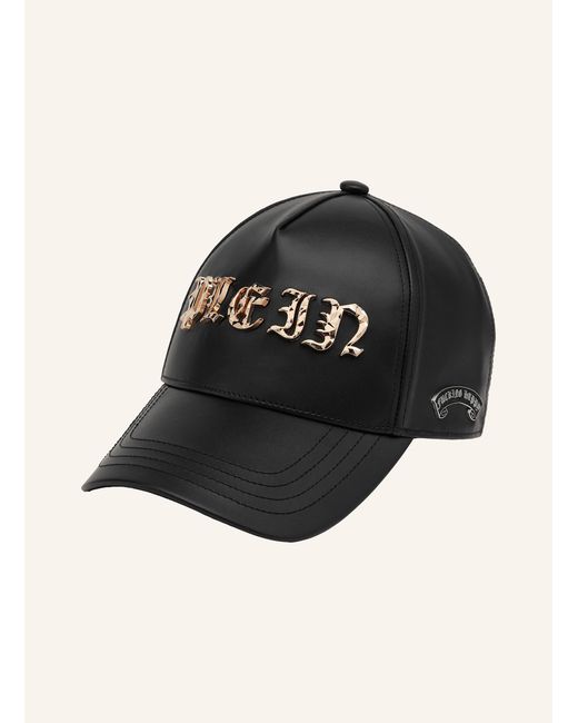 Philipp Plein Black Baseballkappe GOTHIC PLEIN