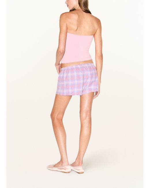 Skims Purple Schlafshorts FLANNEL aus Flanell