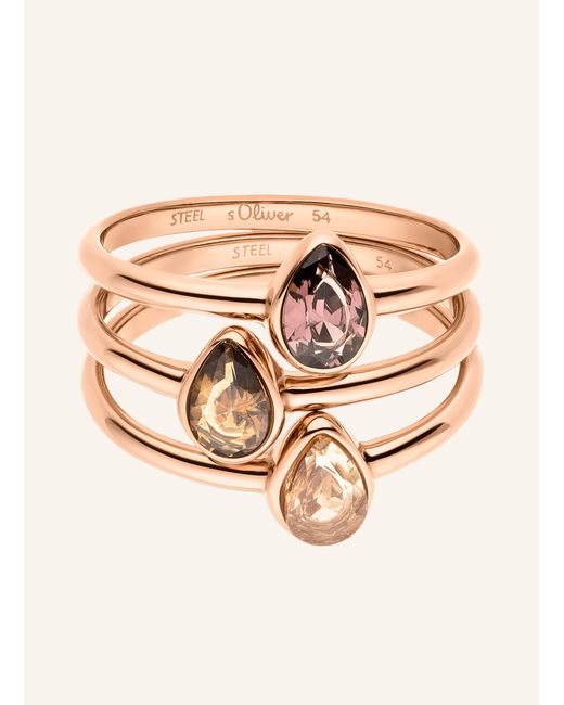 S.oliver Natural Ring aus Edelstahl