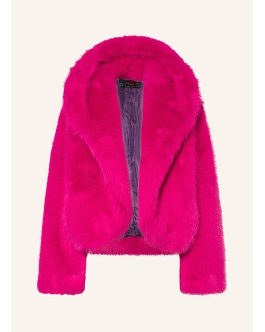 Boss Pink Kunstfell-Jacke CABARETTE