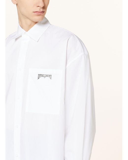 032c Oversized-Hemd Comfort Fit in White für Herren
