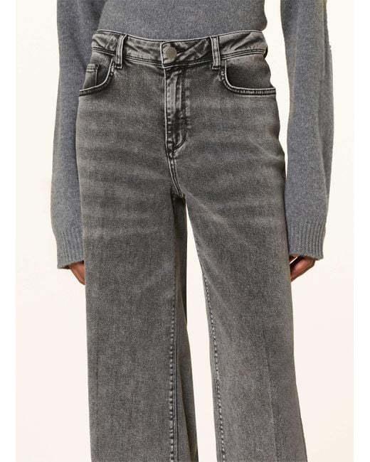 RAFFAELLO ROSSI Gray Flared Jeans SVENTY