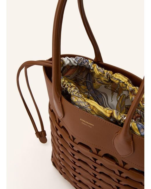 Ferragamo Brown Shopper