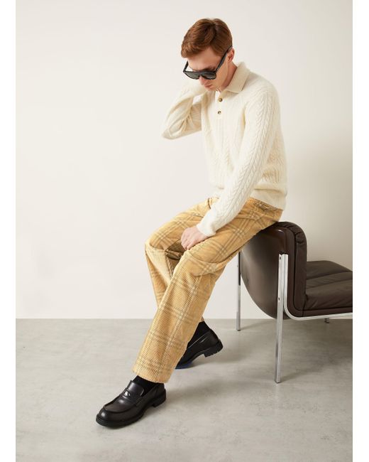 Burberry Cordhose Regular Fit in Natural für Herren