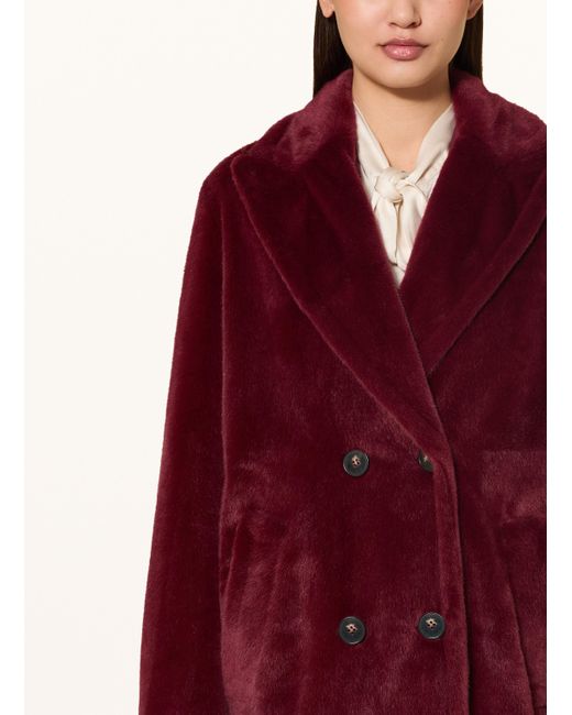 Marc Cain Red Kunstfell-Mantel
