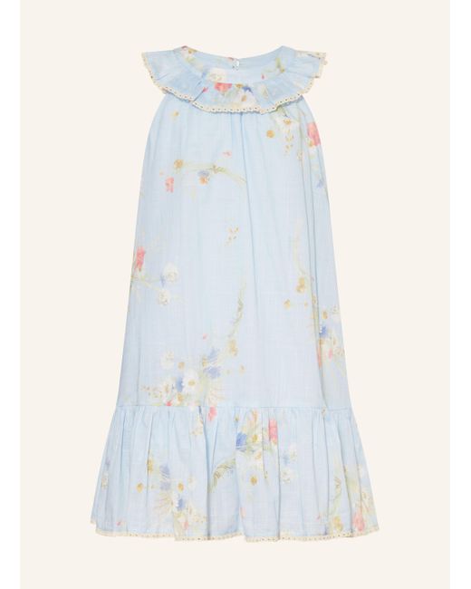Zimmermann Blue Kleid LUCKY mit Rüschen