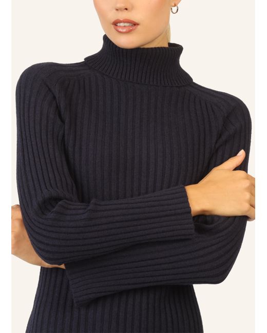 Apart Blue Rippenstrickkleid