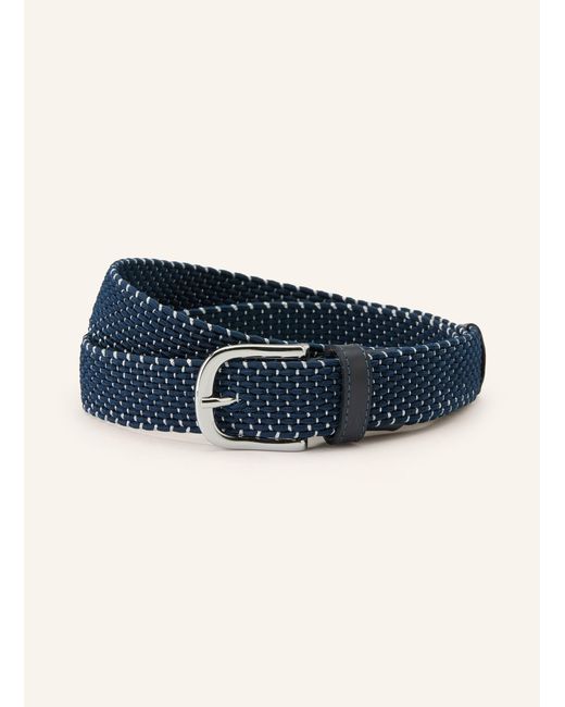 ALBERTO Blue Flechtgürtel mit Glitzergarn