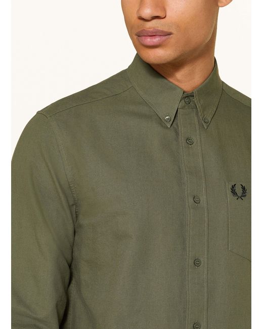 Fred Perry Hemd Regular Fit in Green für Herren