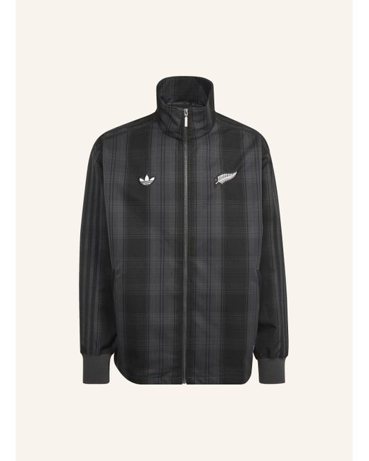 adidas Originals Herren & ALL BLACKS PLAID WOVEN FIREBIRD ORIGINALS JACKE in schwarz
