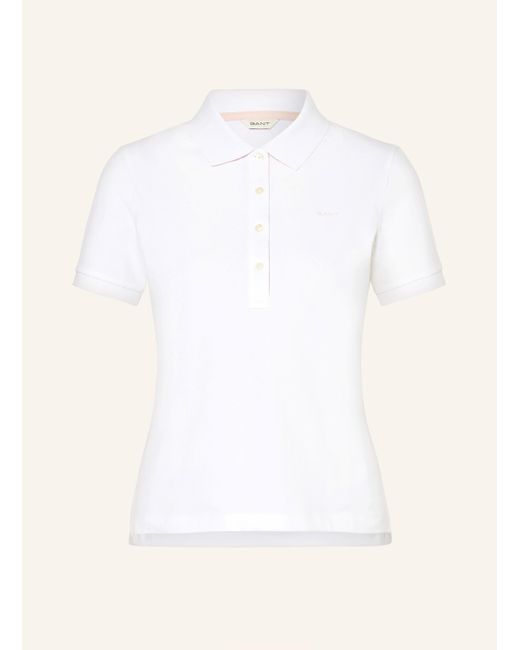 Gant White Piqué-Poloshirt