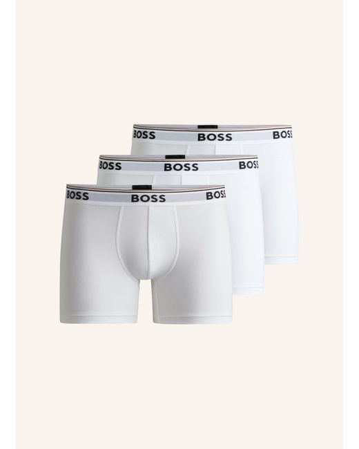Boss Boxershort BOXERBR 3P POWER in White für Herren