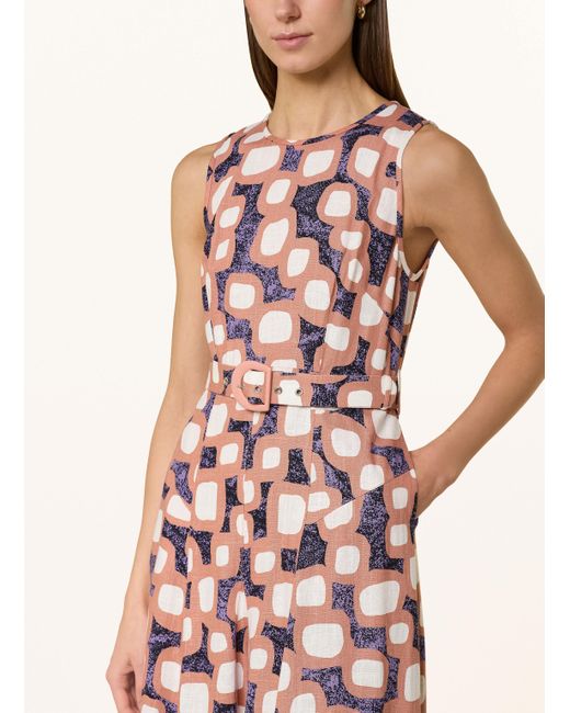 Diane von Furstenberg Pink Kleid ELLIOT mit Leinen