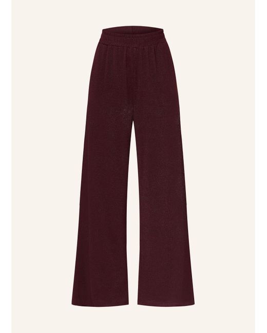 MARC AUREL Purple Marlenehose mit Glitzergarn