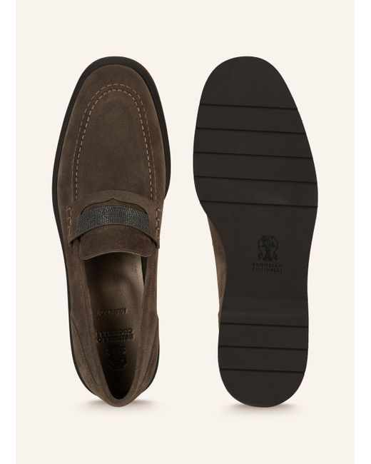 Brunello Cucinelli Brown Penny-Loafer