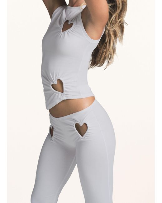 Skims White Lounge-Top COTTON JERSEY