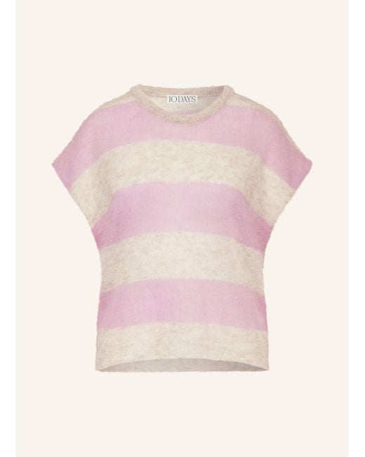 10Days Pink Strickshirt mit Alpaka