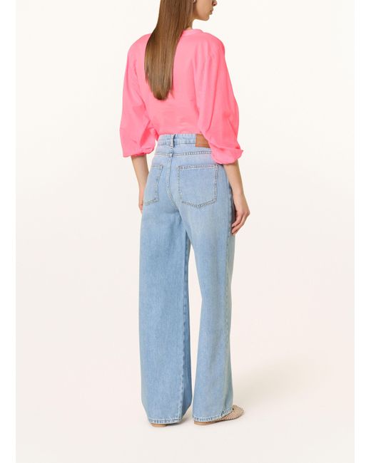Emily Van Den Bergh Pink Bluse mit 3/4-Arm