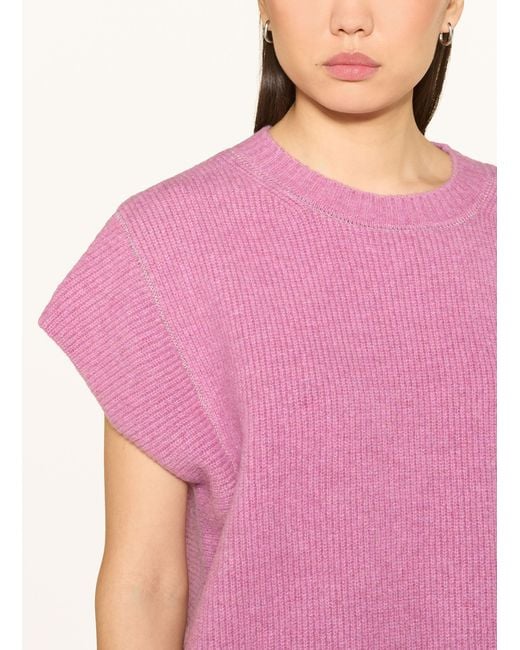 MARC AUREL Pink Strickshirt mit Glitzergarn