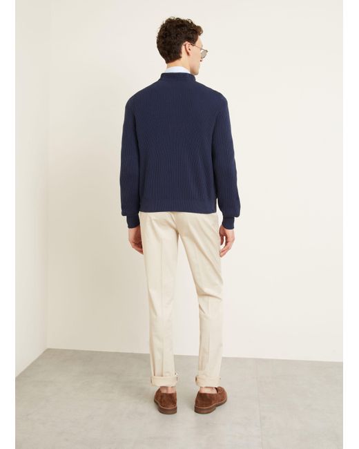 Brunello Cucinelli Jacke im Materialmix in Blue für Herren