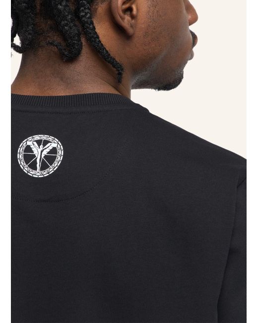 carlo colucci T-Shirt mit Logoprint DI COMUN in Black für Herren