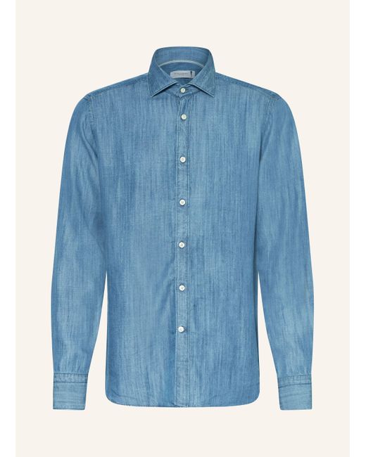 Tintoria Mattei 954 Hemd Regular Fit in Blue für Herren
