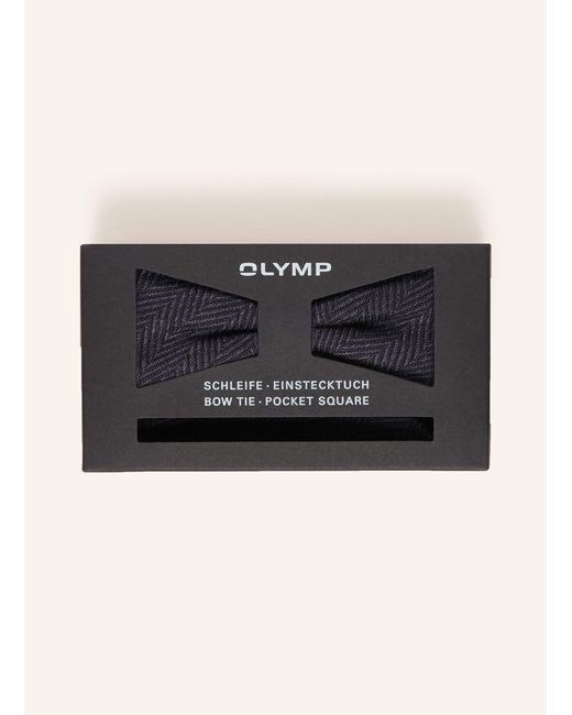 Olymp Set: Fliege und Einstecktuch in Blue für Herren