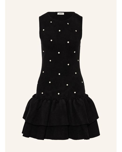 Sandro Black Cocktailkleid mit Schmucksteinen