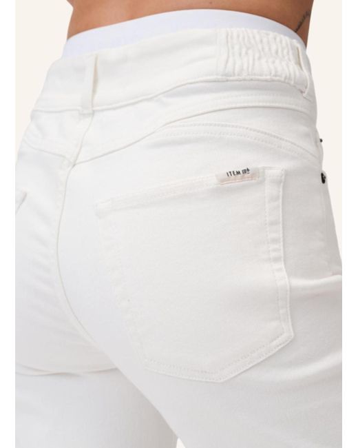 Item M6 White Jeans-Culotte CROPPED HIGH RISE DENIM