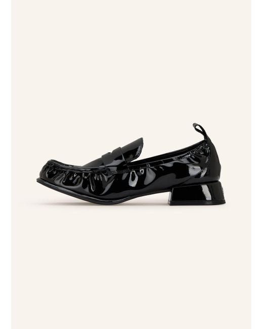 HUGO Black Lack-Loafer KIORA